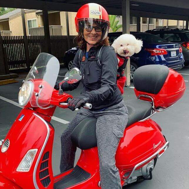Deirdre Lovejoy with her dog